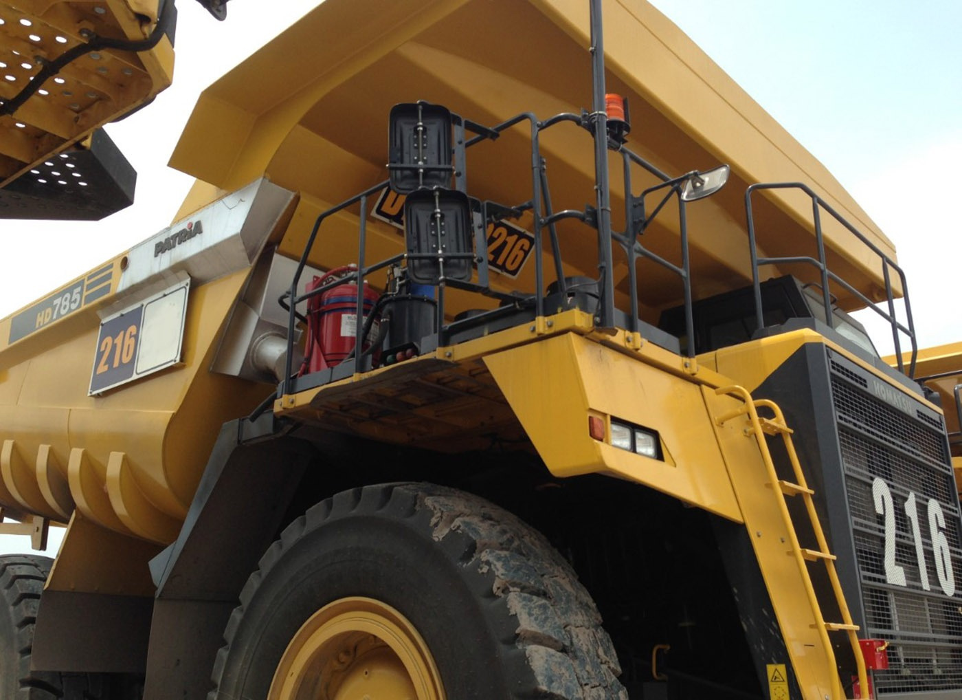 Muster Fire Suppression on Komatsu HD785 Mining Vehicle