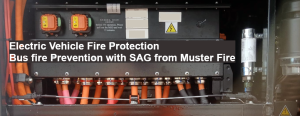 Electric Vehicle Bus Fire Suppression using SAG