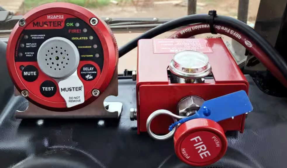 Cabin Fire Suppression Alarm-Panel activation button Cabin Fire Suppression Alarm-Panel activation button